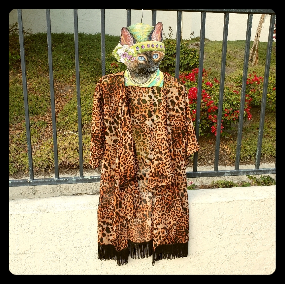 Cheeta Print Kimono